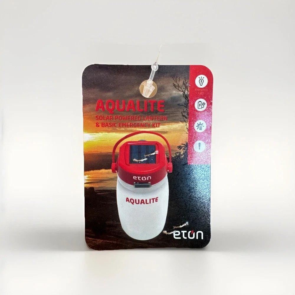 Eton Solar Powered Lantern Purification Straw Flint Whistle Basic Emergency‎ Kit